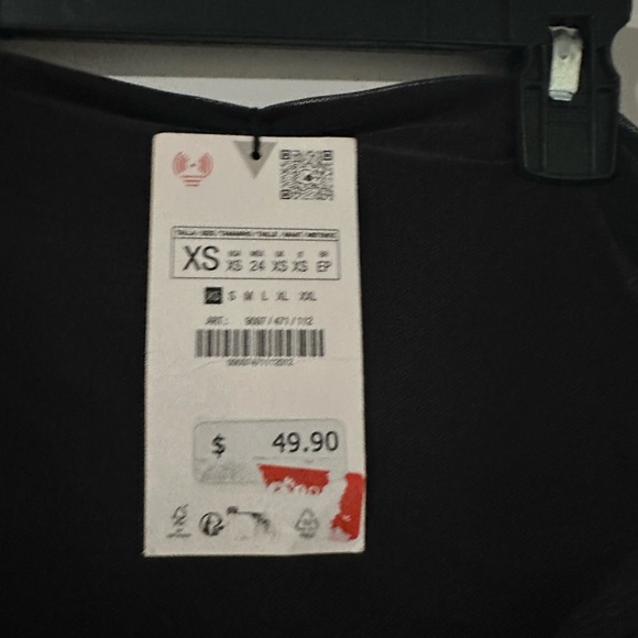 ZARA STRAPLESS PRINTED TULLE DRESS - Picture 14 of 14